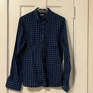 Van Heusen Blue Check Button Down Shirt